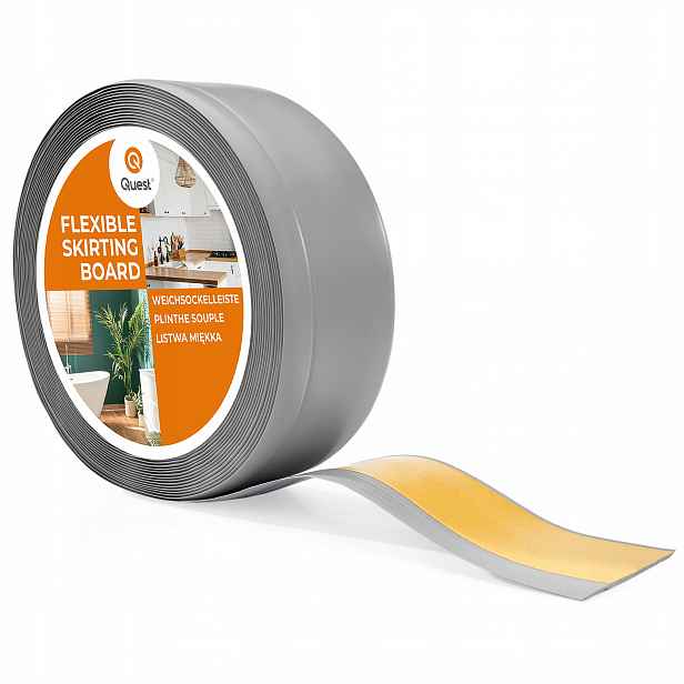 Podlahová lišta z Pvc samolepicí soklová 70x20mm šedá, 15m