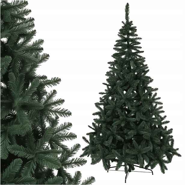 Umělý vánoční stromeček 201 220 cm smrk borovice, tenké jehlice jako živé