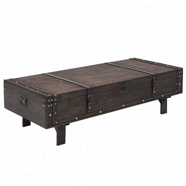 vidaXL Konferenční stolek z překližka vintage styl 120x55x35 cm