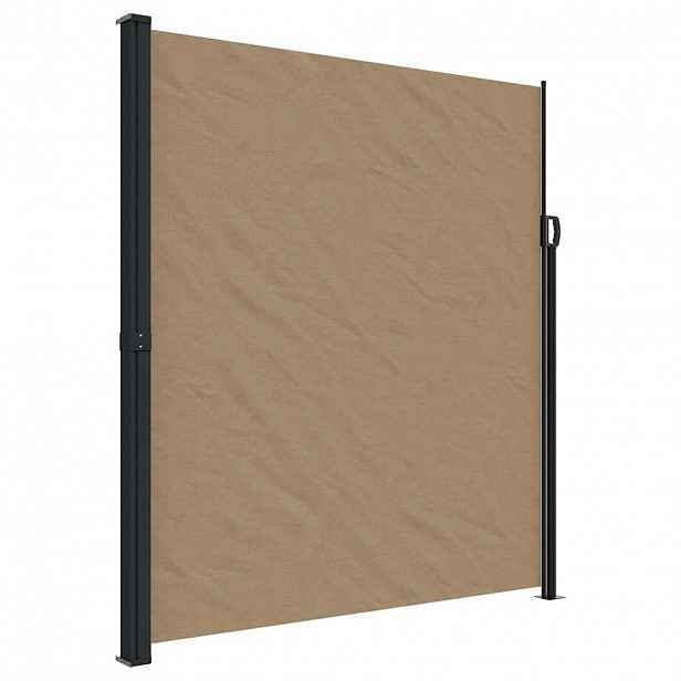 vidaXL Zatahovací boční markýza taupe 220 x 600 cm