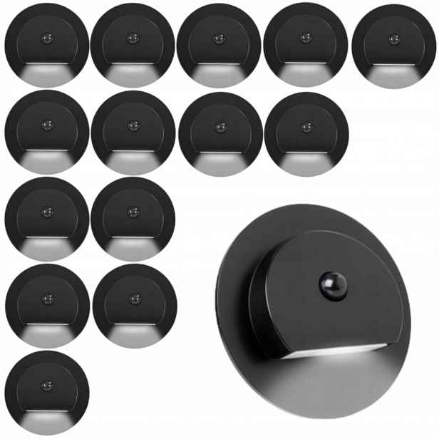 15 X Led Schodišťová Objímka Pro Osvětlení Schodů S Pohybovým Senzorem Soumraku
