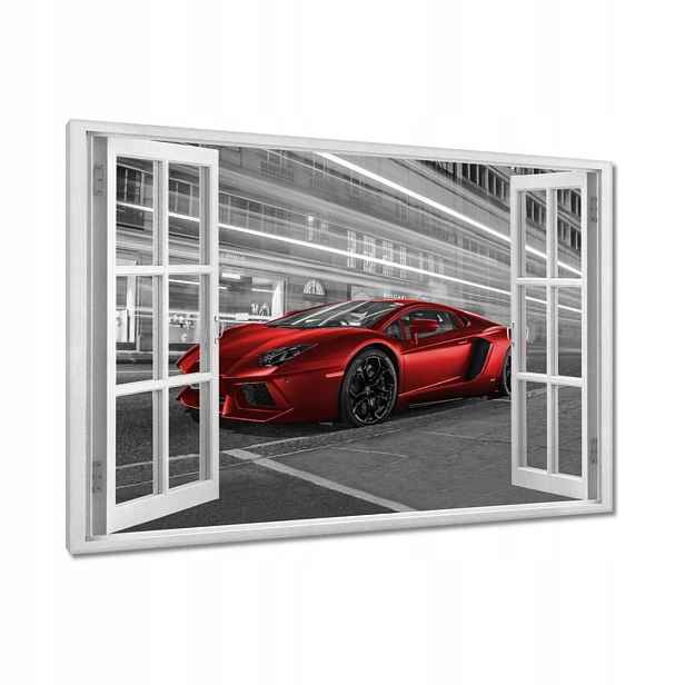 Obrazy 120x80 Červené auto