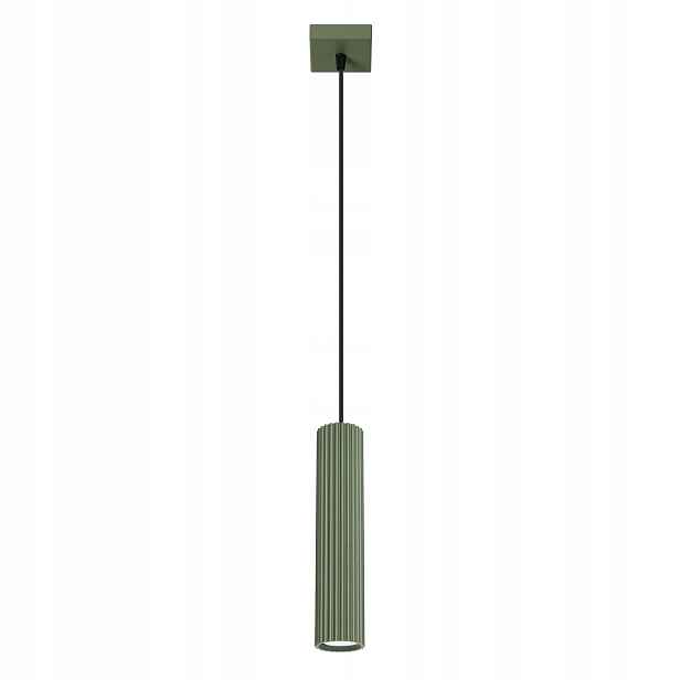 Sollux Karbon závěsná lampa tuba olivová 1xGU10 IP20