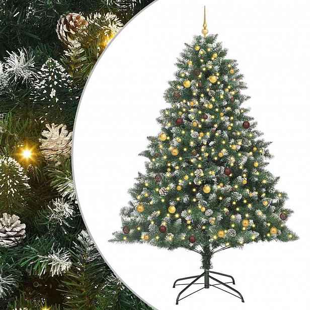 vidaXL Umělý vánoční stromeček Zelená 240 cm PVC, plast a ocel