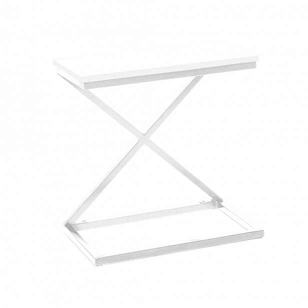 Příruční stolek APIA MDF / kov Tempo Kondela Bílá