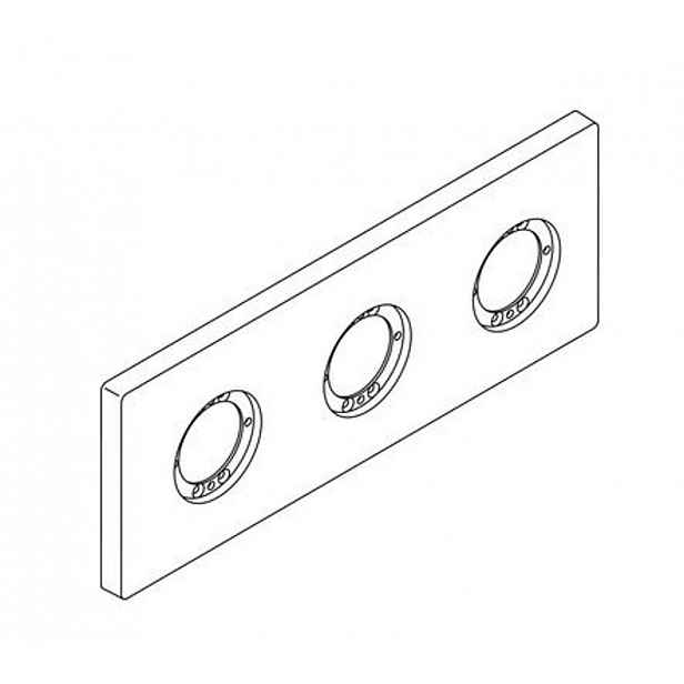 Ideal Standard Archimodule - Krycí 3-otvorová rozeta 100 x 266 mm, chrom A963732AA