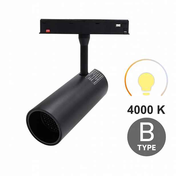 Led reflektor Track 12W 4000K Neutrální Typ B Smart Track 48VDC