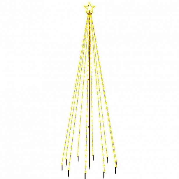 vidaXL Vánoční strom s hrotem 310 teple bílých LED diod 300 cm