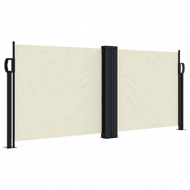 vidaXL Zatahovací boční markýza krémová 100 x 600 cm