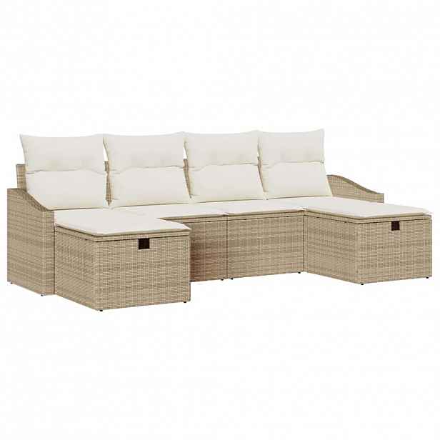vidaXL Set pohovek 6 ks polyratan