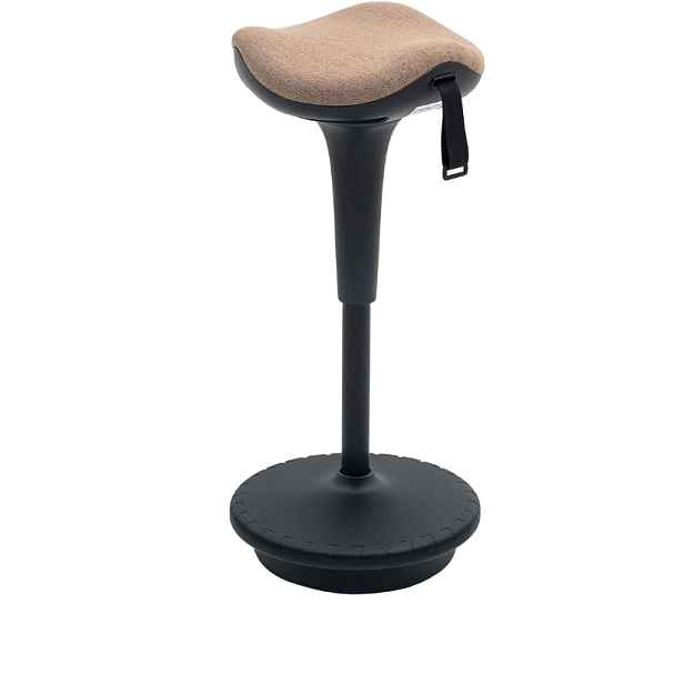 Barová Židle balanční stolička Homcom ergonomická, hnědá, nastavitelná, 68,5-83,5 cm