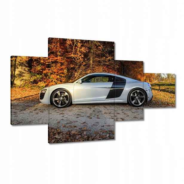 Nástěnné hodiny 130x80 Bílé Audi Tt