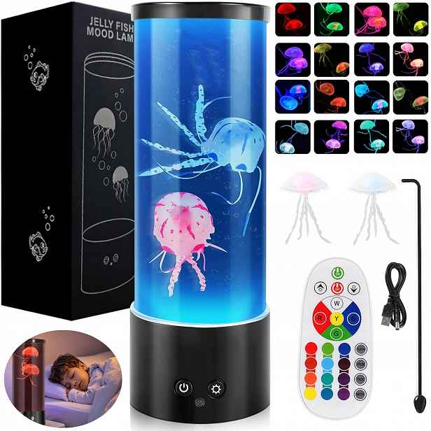 Noční Lampa Led S Medúzami Lampička Lávová Lampa Lampička Pro Děti 17RGB