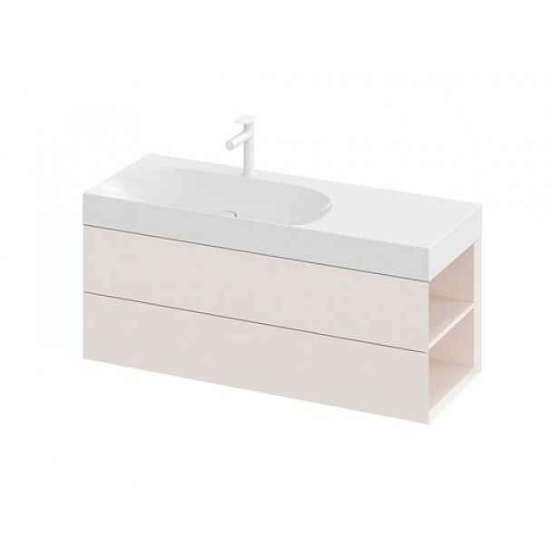 Skříňka pod umyvadlo bez umyvadla Ravak Lite 120x43x45 cm alabaster pink X000001896