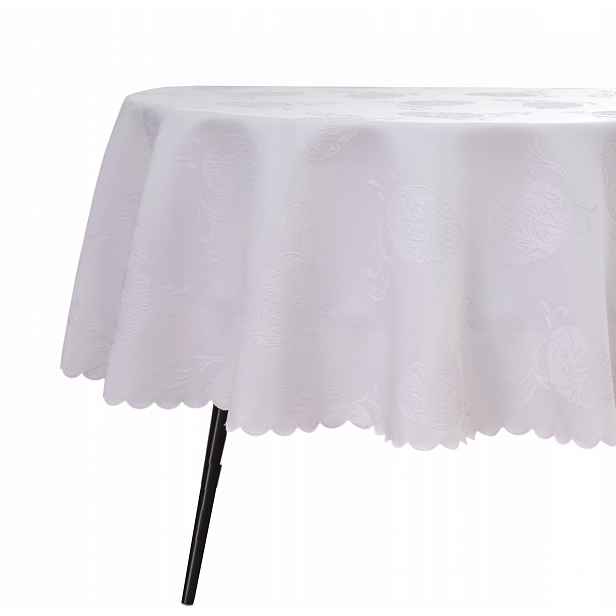 Skvrnitý Ubrus Bílý Oválný 140x320 CM Písanka Svatá Velikonoce Ovál