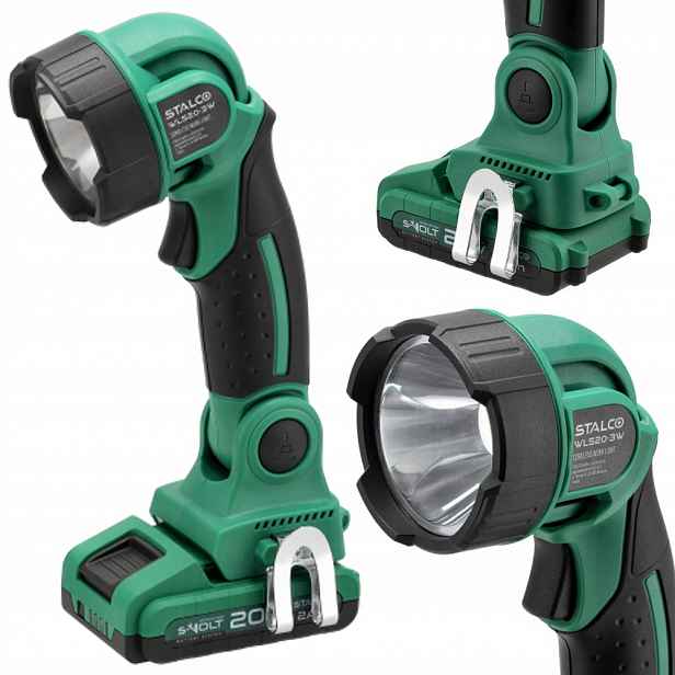 Výkonná Akumulátorová Pracovní Lampa S-volt Akumulátor 2 Ah Stalco