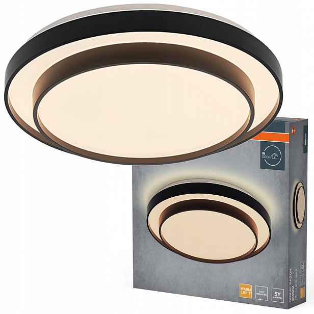 Stropní Svítidlo Led nástěnné svítidlo 36W 2000lm 3000K Teplá černá Orbis Osram
