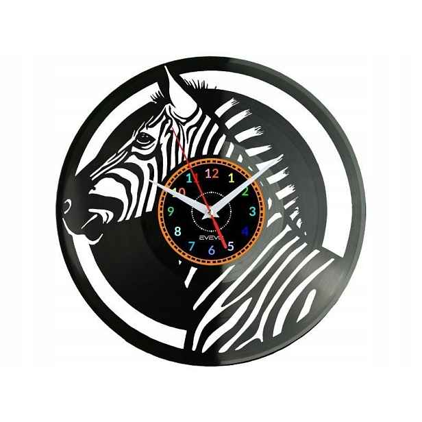Zebra Nástěnné hodiny Vinylová deska Moderní dekorativní jako Dárek k narozeninám