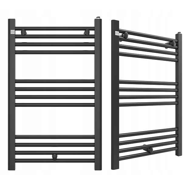 Koupelnový Radiátor 80/50 cm Černý Žebříkový Radiátor Moderní Puerto