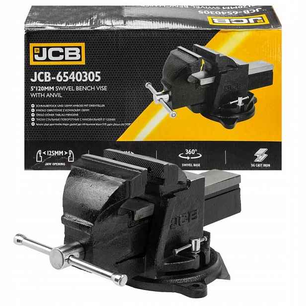 Ocelový garážový otočný svěrák s kovadlinkou 5"-125 mm Jcb
