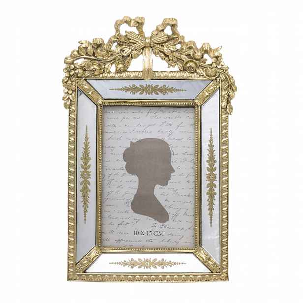 Rámeček na fotografii stojící glamour zlatý 10x15 cm
