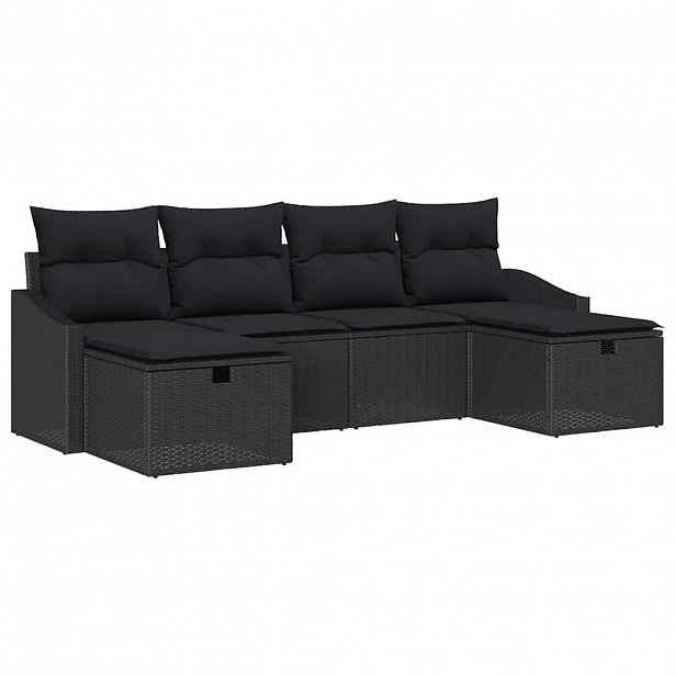 vidaXL Set pohovek 6 ks polyratan