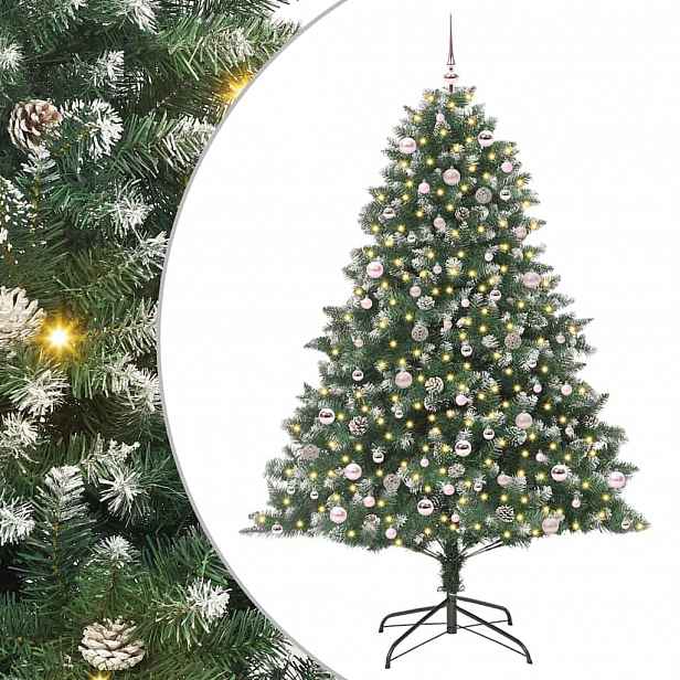 vidaXL Umělý vánoční stromeček Zelená 240 cm PVC, plast a ocel