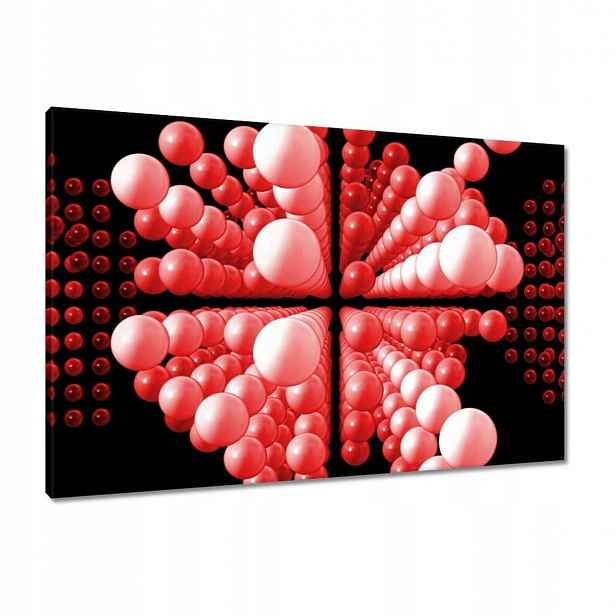 Obrazy 90x60 Červené kuličky Matrix