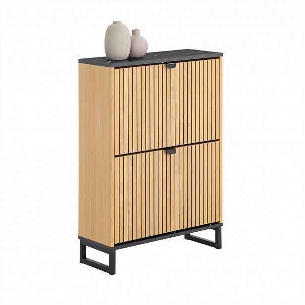 SoBuy BOTNÍK se dvěma dveřmi 60x24x88cm Nordický