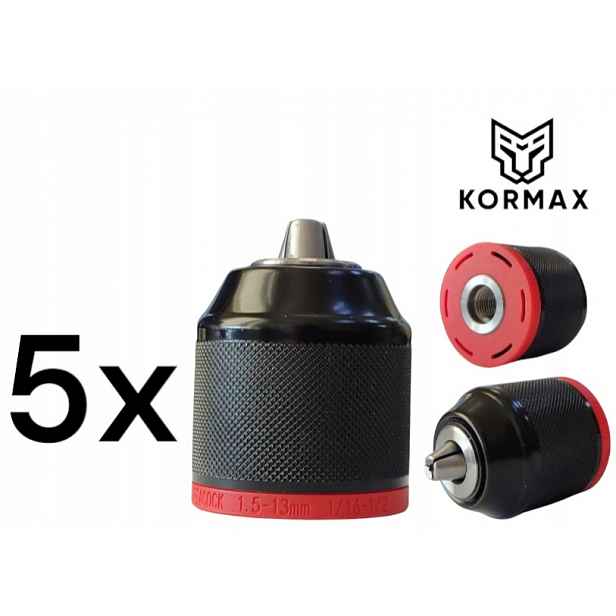Vrtací úchyt 1/2" samosvorný Set 5 ks 20UNF Kormax Kovový