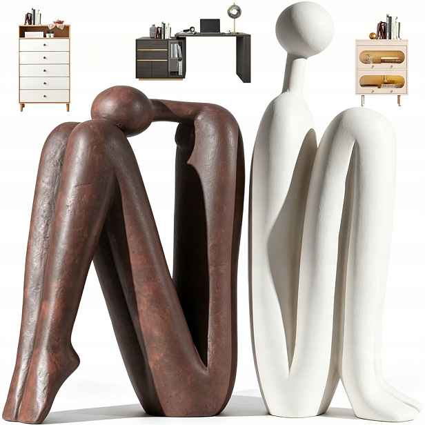 Figurky Bookend Figurky Dekorativní Pryskyřice Lidská Figurka Zajímavá