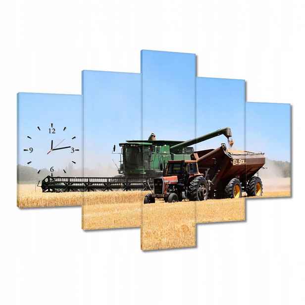 Hodiny 150x105 Kombajn během sklizně