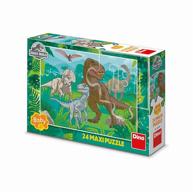 Dino Puzzle Jurský Svět 24 dílků maxi