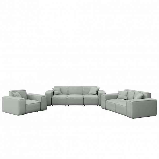 Kaiser Möbel ZAHRADNÍ SEDACÍ SOUPRAVA 3+2+1 MALIBU tkanina Odyssey Světle šedá