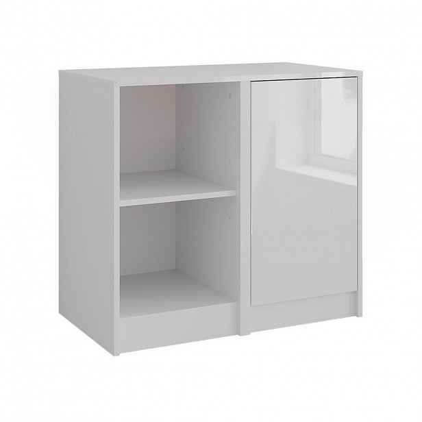 Vicco KREDENC Sherry Bílá/bílý vysoký lesk 80.2 x 76 cm 2 díly