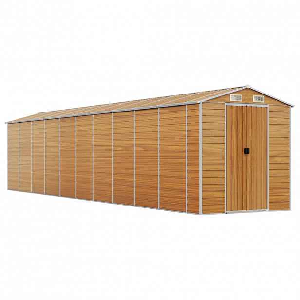 vidaXL Zahradní kůlna světle hnědá 191 x 895 x 198 cm pozinkovaná ocel