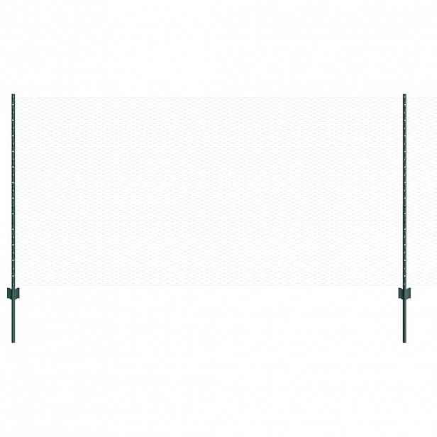 vidaXL Hexagonální plot s podpěrou 25 x 1,2 m Ocel potažená PVC Zelená