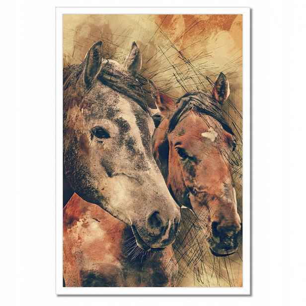 Plakáty v rámu 40x60 Hlavy koní