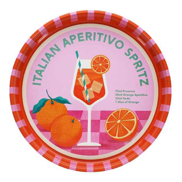 Kovový tác ø 33 cm Aperitivo Spritz – Rex London