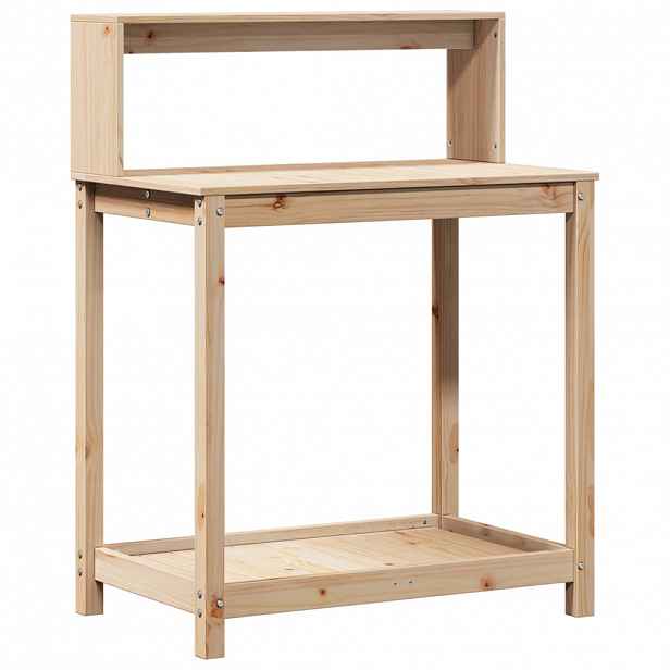 vidaXL Přesazovací stůl s policemi 82,5x50x109,5 cm masivní borovice