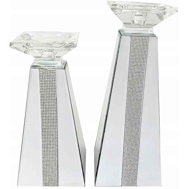 Svícen sada svícnů Glamour zrcadlo YR515/516