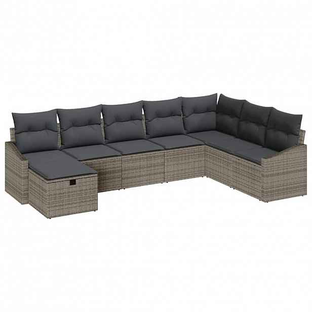 vidaXL Set pohovek 9 ks polyratan