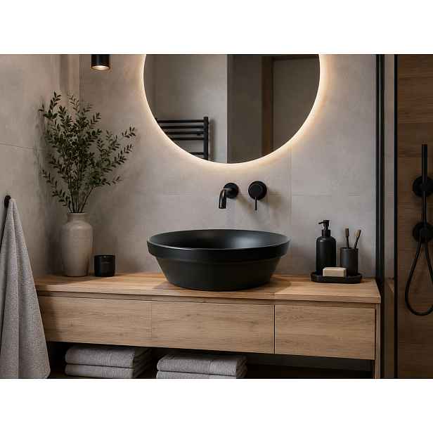 ArtCom Keramické umyvadlo MADA MB | černý mat 40 cm