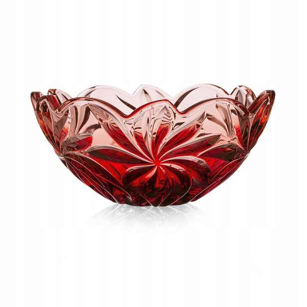 Bohemia Flora Red Pink Mísa 280 MM