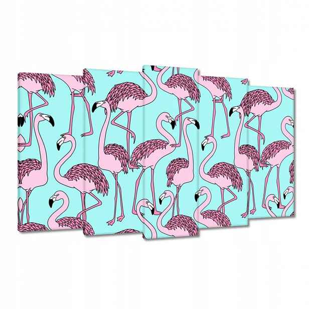 Obrazy 100x60 Růžové Flamini Flamingo
