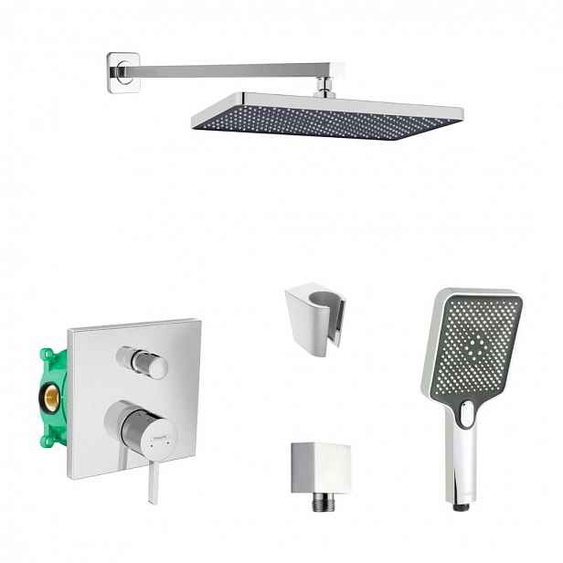 SANITINO - Sprchový set s baterií a tělesem pod omítku Hansgrohe, příslušenství kielle, chrom SANI21HKK007