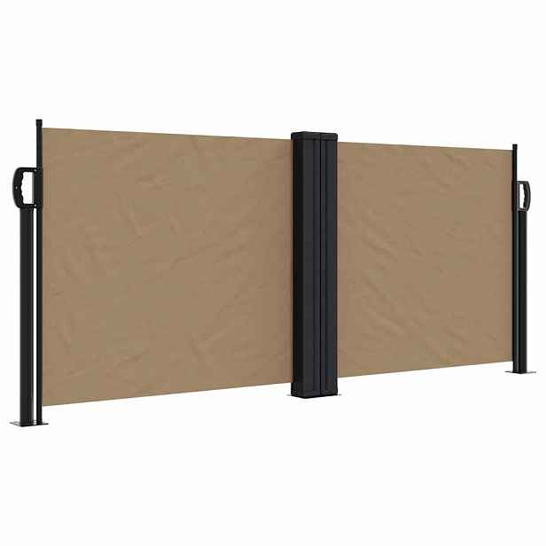vidaXL Zatahovací boční markýza taupe 100 x 600 cm