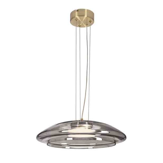 Závěsná lampa nad stůl kouřové sklo Ombre 42 cm