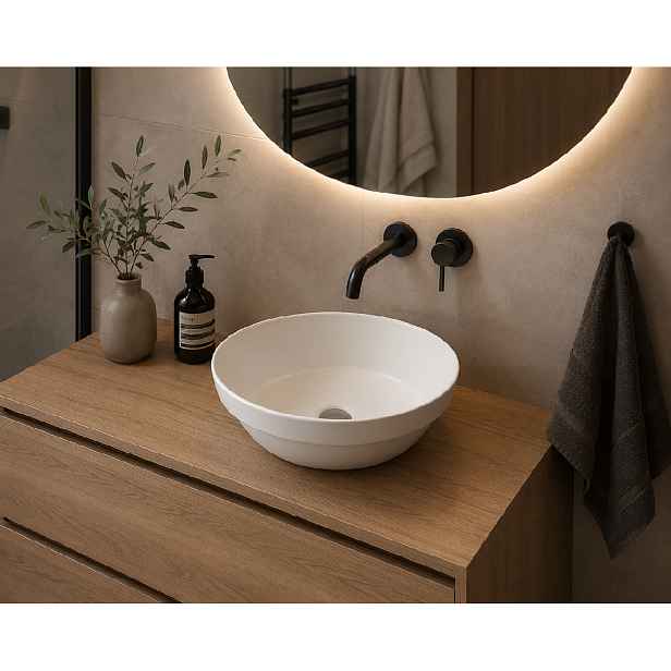 ArtCom Keramické umyvadlo MADA MW | bílý mat 40 cm