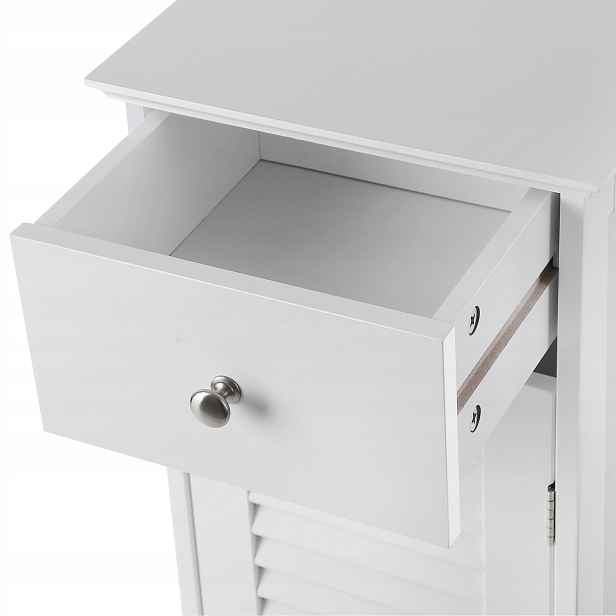 Koupelnová skříňka stojící, sloupek 87cm, bílá, Modern
